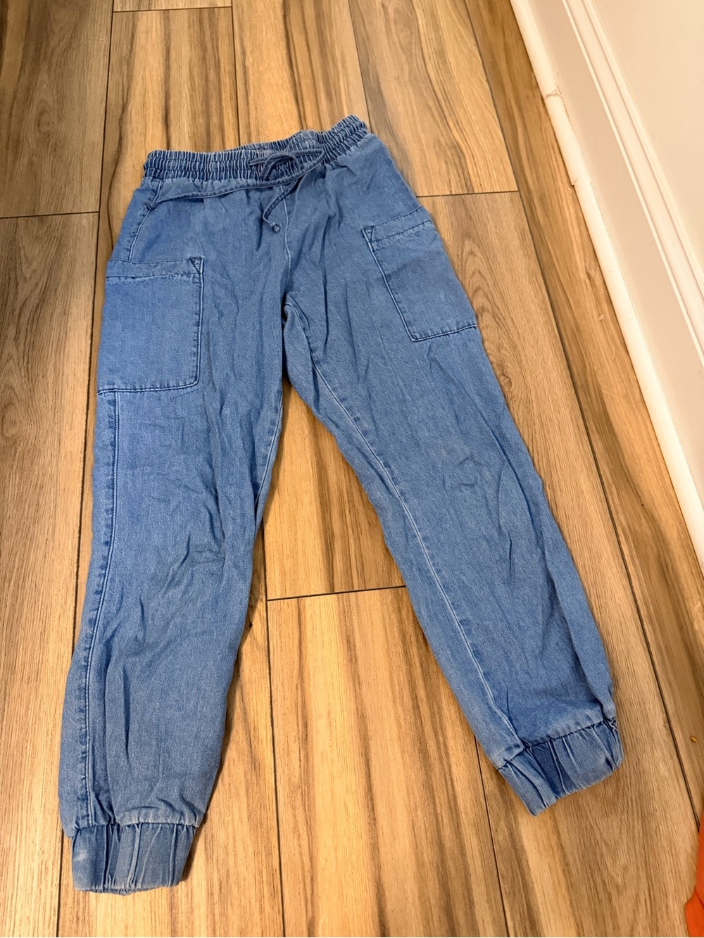 Indigo Rein Medium Blue Elastic Waist Denim Pants